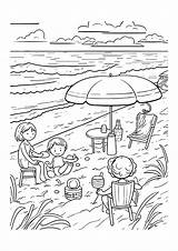 Beach Vacation Coloring Pages I Dive Into Summer sketch template