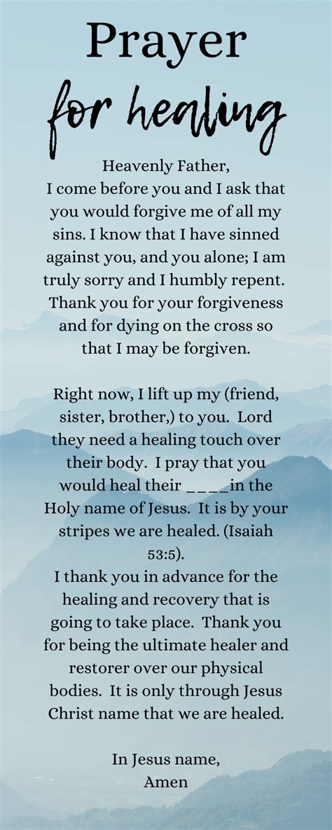 Prayer For Healing and Recovery - Joy In His Grace Joy In His Grace | Short prayer for healing ...