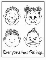 Printable Feelings And Emotions Coloring Pages  Word Searches sketch template
