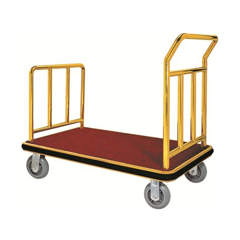 Hotel Stainless Steel Luggage Cart Moving Trolley Heavey Duty