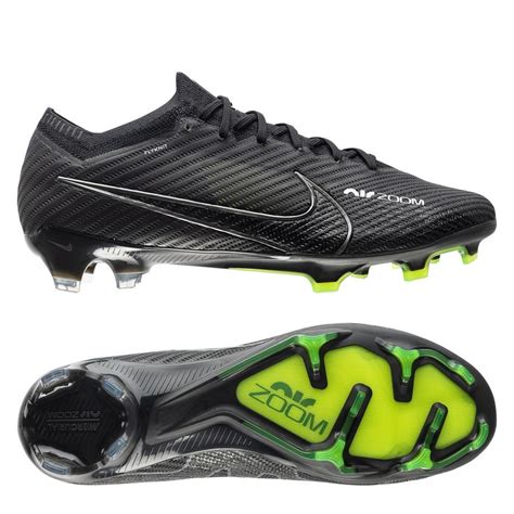 Nike Air Zoom Mercurial Vapor 15 Elite FG - Black/Dark Smoke Grey ...