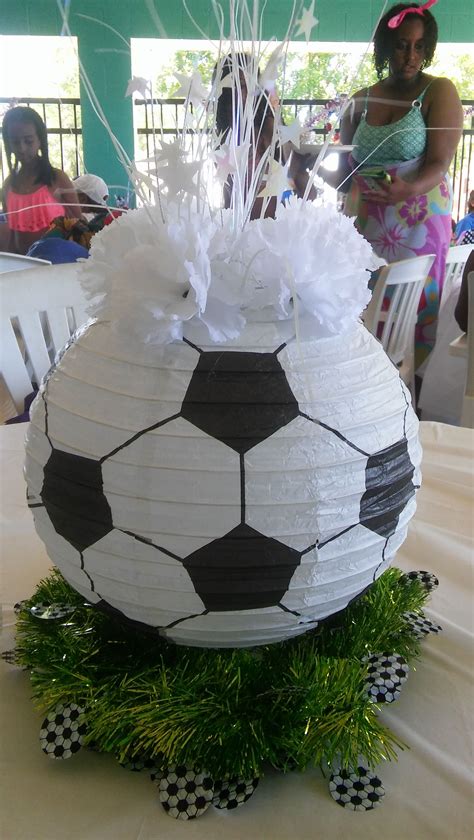 Soccer Ball Paper Lantern Centerpiece | Soccer banquet, Soccer theme parties, Soccer birthday ...