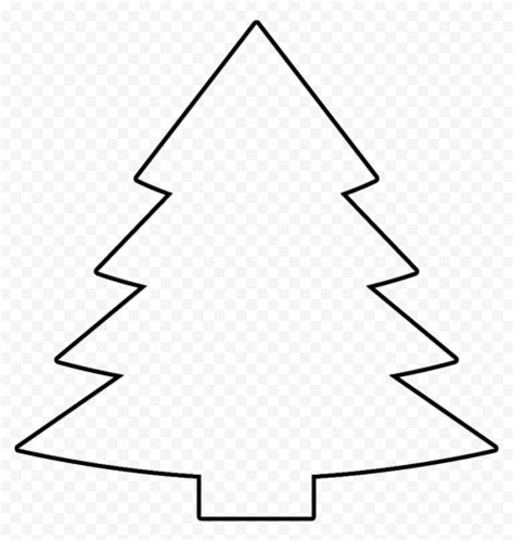 HD Black Outline Christmas Tree Clipart PNG | Citypng