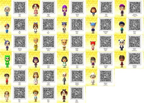 Tomodachi Life QR Codes YAY by TheSingettesRBack on DeviantArt | Qr codes animal crossing ...