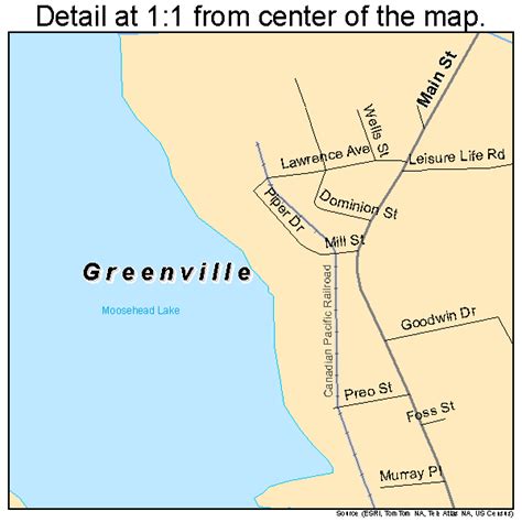 Greenville Maine Street Map 2329500