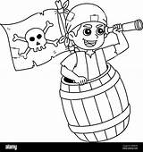 Lost Pirate Isolated Coloring Page For Kids Stock Vector Image & Art  sketch template