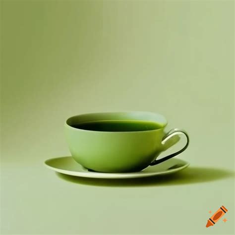 Aesthetic cup of green tea on Craiyon