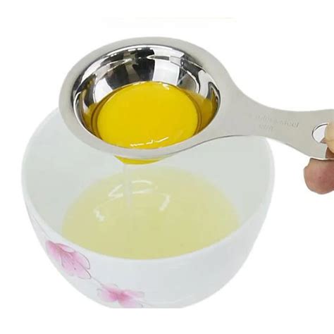 Stainless Steel Egg Separator Tool Spoon Egg Yolk White Separator Egg ...