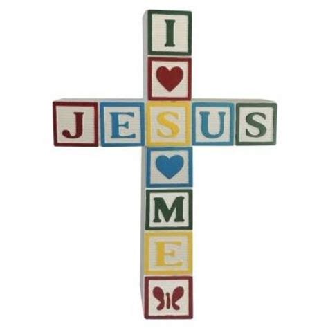 Jesus Loves Me Wall Cross - Primary Colors - Bethany Lutheran College ...