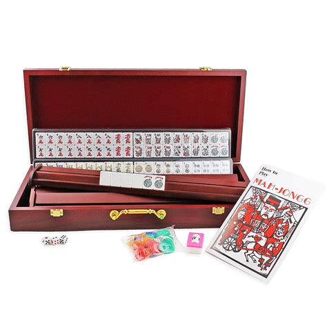 4 Wooden Racks & Pushers + Brand New Complete american Mahjong Set in ...