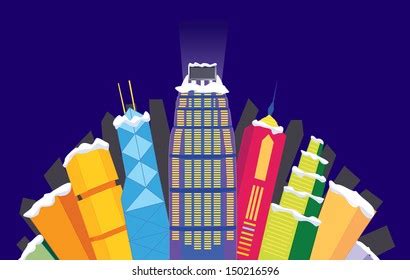 170 Hong kong skyline cartoon Images, Stock Photos & Vectors | Shutterstock