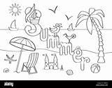 Summer Themed Coloring Pages sketch template