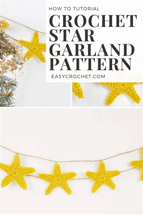 How to Crochet a Star Garland Pattern - Easy Crochet