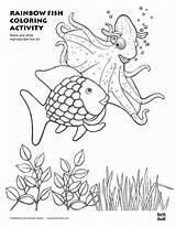 Rainbow Fish Coloring Activity 2  The Rainbow Fish sketch template