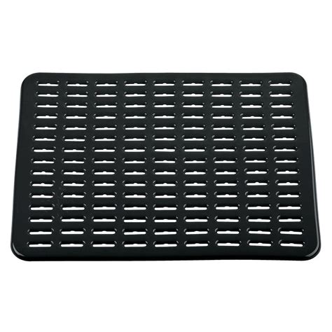 interDesign Syncware Large Sink Mat in Black-49987 - The Home Depot