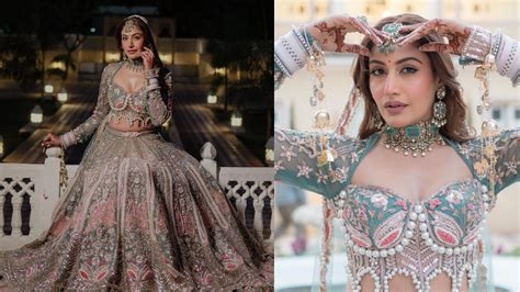 Surbhi Chandna Unveils Her Wedding Look In A Dreamy Green And Pink Bridal Lehenga Set; Check Now ...