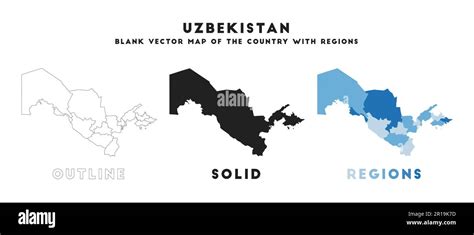 Uzbekistan map. Borders of Uzbekistan for your infographic. Vector ...