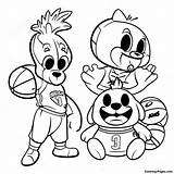 Colorful Nba Team Mascots Coloring Page  Pagescom sketch template
