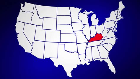 Kentucky Ky Animated State Map Usa Zoom Stock Motion Graphics SBV ...