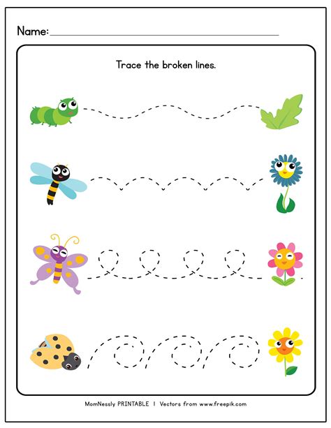 Tracing Lines Worksheets For 3 Year Olds Download