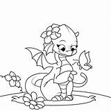Cute Dragon Coloring Page  Free Printable Pages sketch template