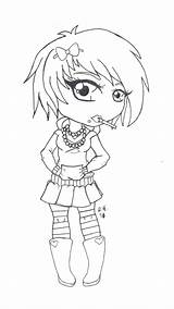 Emo Doll Coloring Pages sketch template