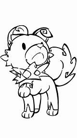 Pokemon Rockruff Coloring Page Sketch sketch template