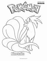 Ninetales Pokemon Coloring Pages sketch template
