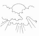Cloud Coloring Picture Pages sketch template