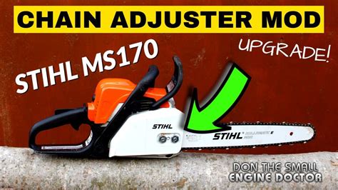 STIHL MS170 MS180 Chainsaw Chain Adjuster MOD Upgrade! - YouTube