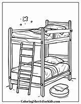 Bed Coloring Pages Free Downloads  Sheets For Kids sketch template
