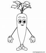 Very Cute Cartoon Carrot Coloring Page  Free Printable Pages sketch template