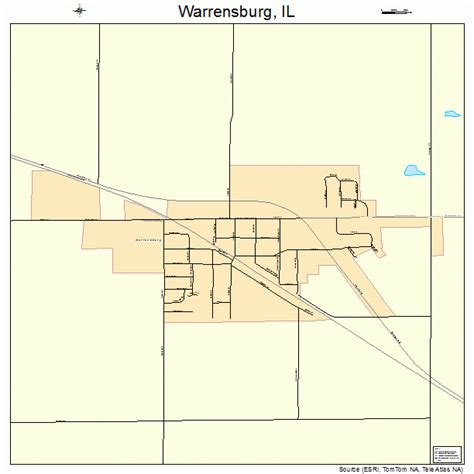 Warrensburg Illinois Street Map 1778916