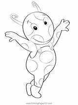 Happy Uniqua Coloring Page For Kids  Free The Backyardigans Printable sketch template