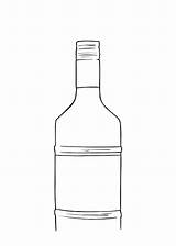 Premium Vector  Bottle With alcohol Drink For Holiday Doodle Linear sketch template