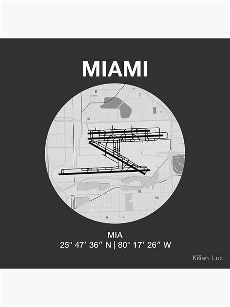 "Miami airport map (light)" Poster for Sale by KilianLuc | Redbubble