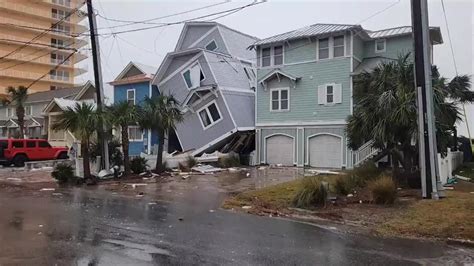 'Tilted house' in Florida: Tornado leaves Panama City house leaning on ...