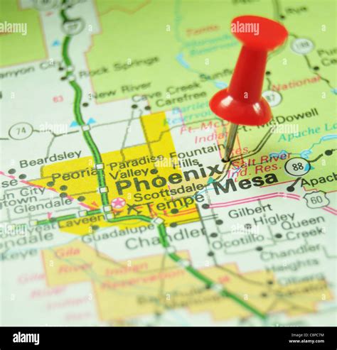 Phoenix road map hi-res stock photography and images - Alamy