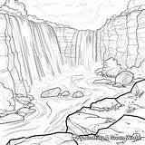 Waterfall Coloring Pages  Free & Printable sketch template