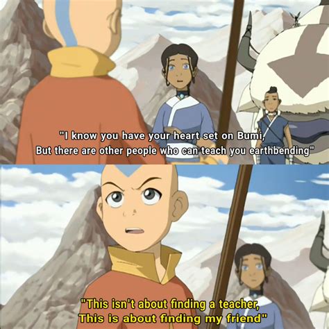 And y'all thought Aang would give up Katara for the Avatar state lol ...