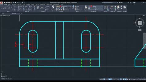 2020 Drawing Center Lines for an Orthographic Drawing - YouTube