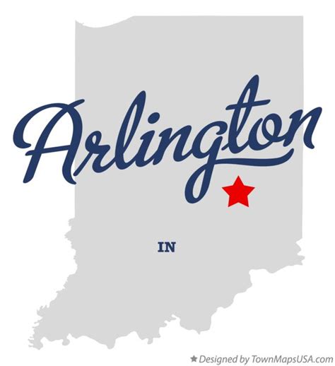 Map of Arlington, IN, Indiana