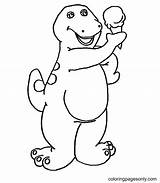 Barney The Dinosaur Coloring Page  Free Printable Pages sketch template