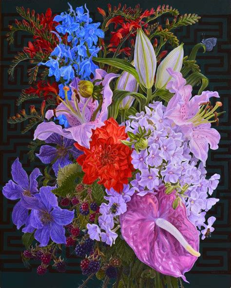 Gallery Henoch - Eric Wert - Bouquet, Oil on Panel, 20" x 16" Botanical Painting, Oil Painting ...