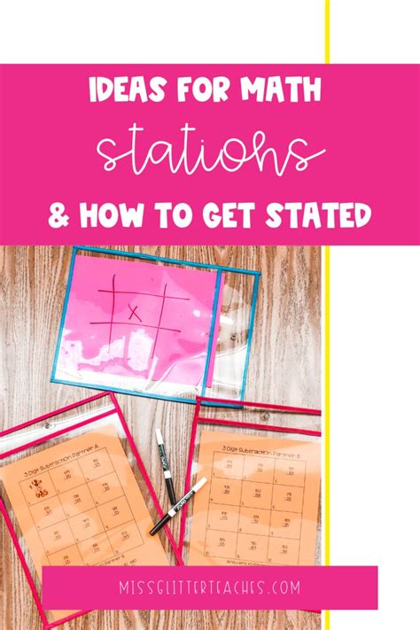 3 Easy Ideas for Math Stations - Miss Glitter Teaches