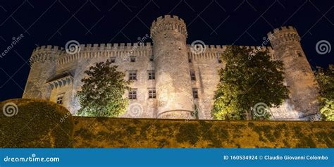 Bracciano, Roma: the Medieval Castle by Night Stock Photo - Image of ...