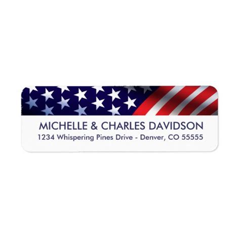 Patriotic Customized Return Address Labels | Zazzle