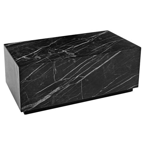 Jules Modern Classic Rectangular Black Faux Marble Coffee Table | Faux marble coffee table ...