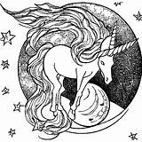 Magical Unicorn Coloring Page · Creative Fabrica sketch template