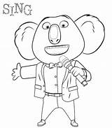 Sing 2 Coloring Pages  Home sketch template